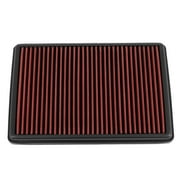 DNA Motoring AFPN-207-RD For 2017 to 2020 Elantra / Kona / Veloster / Forte / Soul Washable Drop-In Air Filter Panel Red 18 19