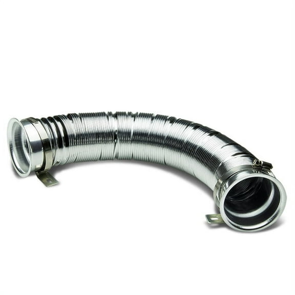 DNA Motoring AJIP-SL 3" ADJUSTABLE/FLEXIBLE SHORT RAM/COLD AIR INTAKE/TURBO DUCTING TUBE PIPE CHROME