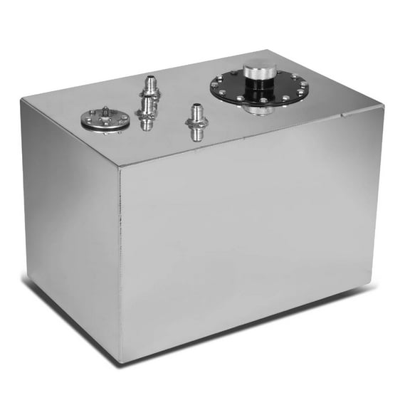 DNA Motoring Aluminum Racing Fuel Cell 12-Gallon with Cap and Level Gauge, 45L, Polished, 15 lb