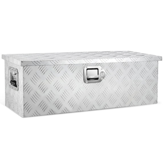 DNA Motoring 30"x13"x10" Aluminum Tool Box Pickup Truck Bed Trailer Storage w/Lock & Key