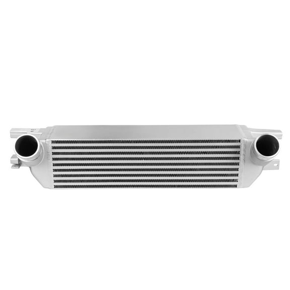DNA Motoring BOITCL-FM15-T1-SL For 2015 to 2019 Ford Mustang 2.3L Ecoboost FMIC Front Mount Bar & Plate Core Bolt-On Aluminum Intercooler Silver 16 17 18