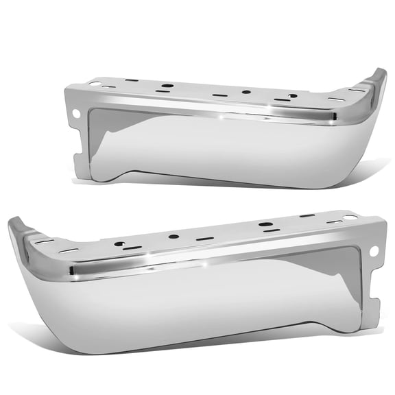 DNA Motoring BUMP-R-F15009-C-01-CH For 2009-2014 Ford F150 Fleetside Rear Bumper Face Bar End Caps