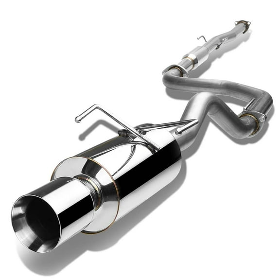 DNA Motoring For 94-01 Acura Integra GSR Type-R 4" Rolled Muffler Tip Cat-Back Exhaust Upgrade Kit