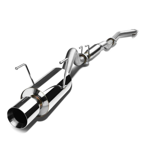 DNA Motoring CBE-ARSX-NS-NRT For 2002 to 2006 Acura RSX DC5 K20 (Not Fit Type-S) Stainless Steel 4" Rolled Muffler Tip Catback Exhaust System 03 04 05