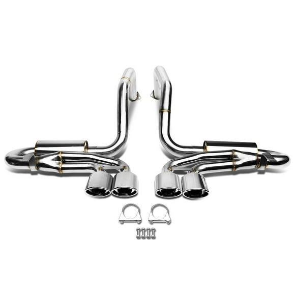 DNA Motoring For 97-04 Chevy Corvette C5 Z06 LS Quad 4.25" Oval Muffler Tip Catback Exhaust System