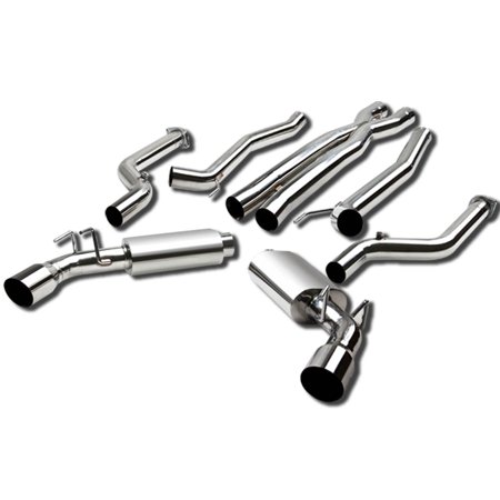 DNA Motoring For 10-15 Chevy Camaro V8 6.2L SS ZL1 Dual Stainless Steel Cat-Back Exhaust Muffler