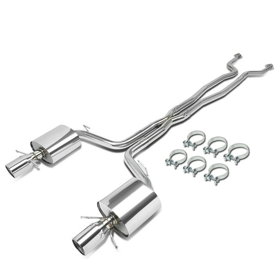 DNA Motoring CBE-CTSV09-62L For 2009 to 2014 Cadillac CTS V Sedan 6.2L Dual Muffler Catback Exhaust System + 4.5" OD Tips 10 11 12 13