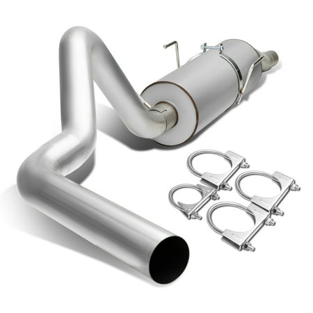 DNA Motoring CBE-DR02-3759L For 2002 to 2005 Dodge Ram 1500 3"Louvered Core Muffler Catback Exhaust System - Standard & Quad Cab 03 04