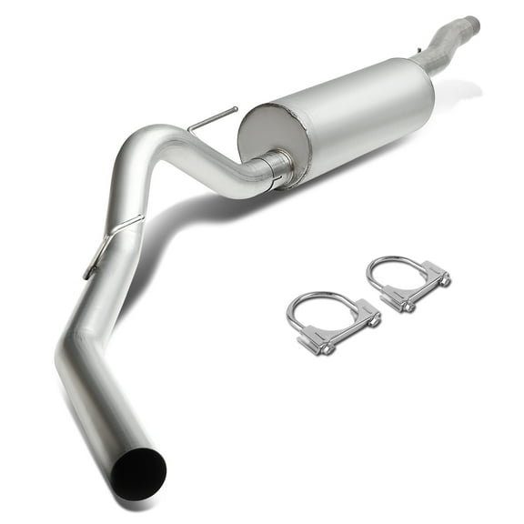 DNA Motoring CBE-F150-09-V8 For 2009 to 2010 Ford F150 Catback Exhaust System 3.5" Tip Muffler - 4.2L 4.6L 5.4L Crew Cab