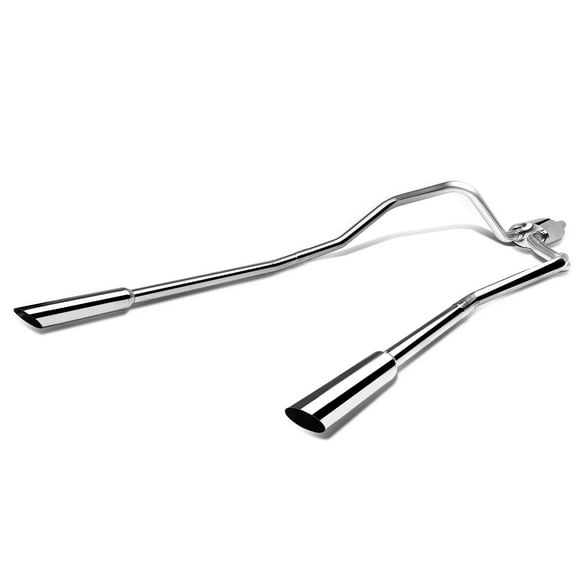 DNA Motoring CBE-F1500-T2 Ford F150 11th Gen Dual 3.5" Slant Tip Stainless Steel Catback Exhaust System