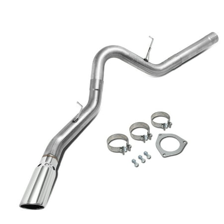 DNA Motoring CBE-GMC25-003 For 2007 to 2010 Chevy Silverado GMC Sierra 6.6L Engine Turbo Diesel Particulate Filter Catback Exhaust System w/5"OD Muffler Tip 08 09