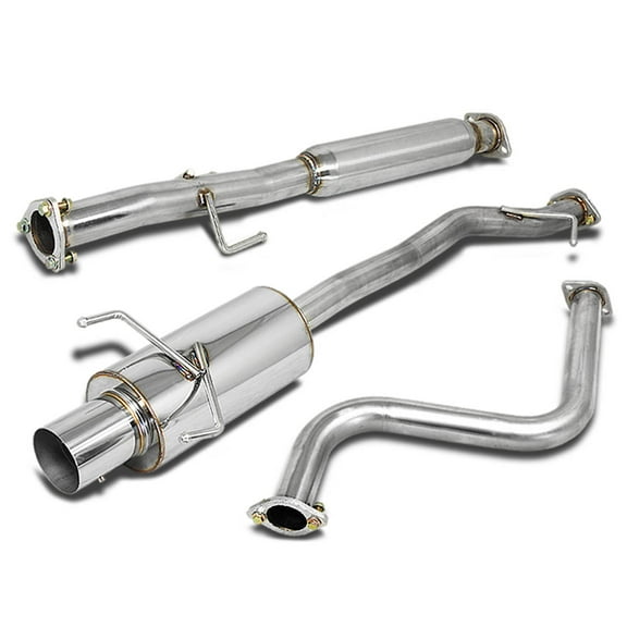 DNA Motoring CBE-HA90 For 1990 to 1993 Honda Accord Stainless Steel 4" Muffler Tip Catback Exhaust System - 4th Gen CB7 CB9 F22 91 92