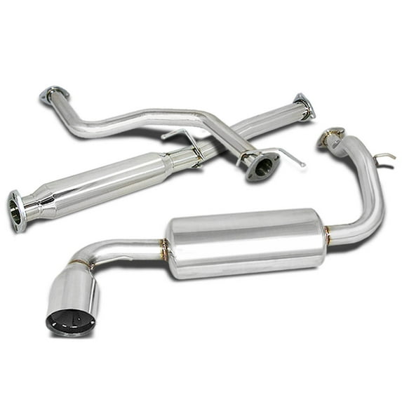DNA Motoring CBE-HC88 for 1988 to 1991 Honda Civic Catback Exhaust System 4" Tip Muffler - ED 89 90