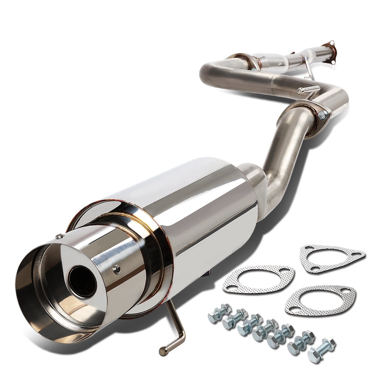 DNA Motoring For 1992-2000 Honda Civic 2DR 4DR 4.5" Muffler Tip Catback Exhaust System