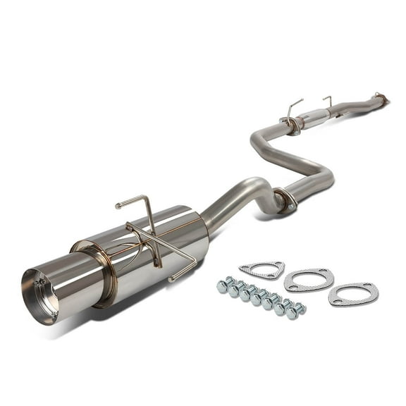 DNA Motoring For 92-95 Honda Civic Hatchback 3DR EG Performance Catback Exhaust 4.5" Muffler Tip