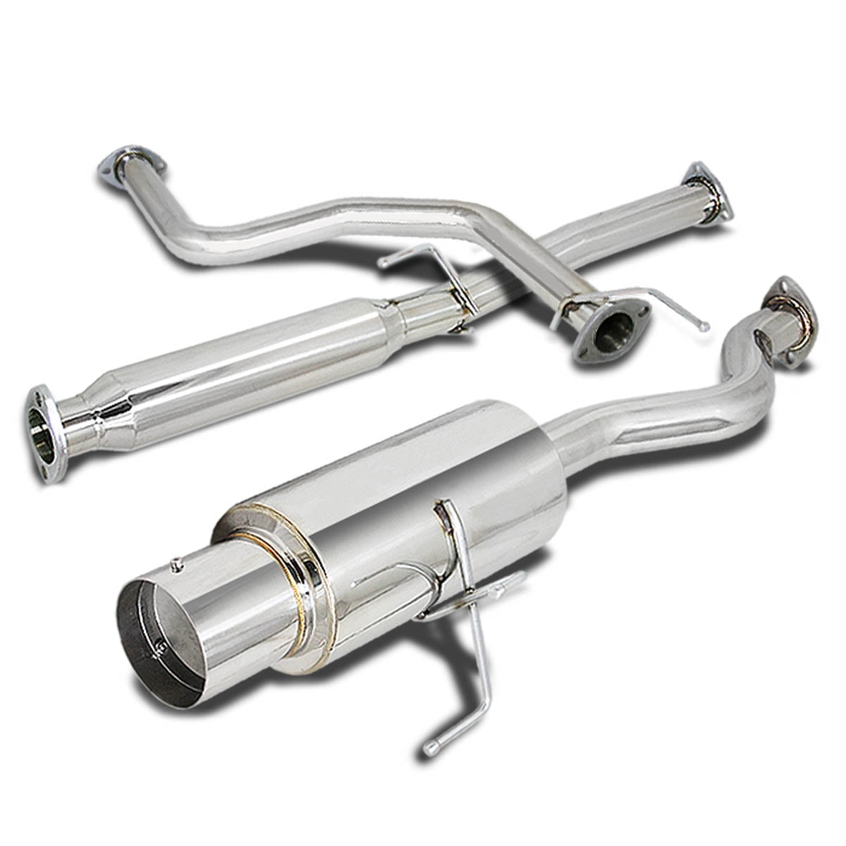DNA Motoring For 1996-2000 Honda Civic 3DR Hatchback 4.5" Muffler Tip Exhaust Catback System