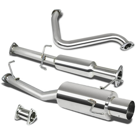 DNA Motoring For 97-01 Honda Prelude BB6 H22 Performance Catback Exhaust Muffler Upgrade Kit