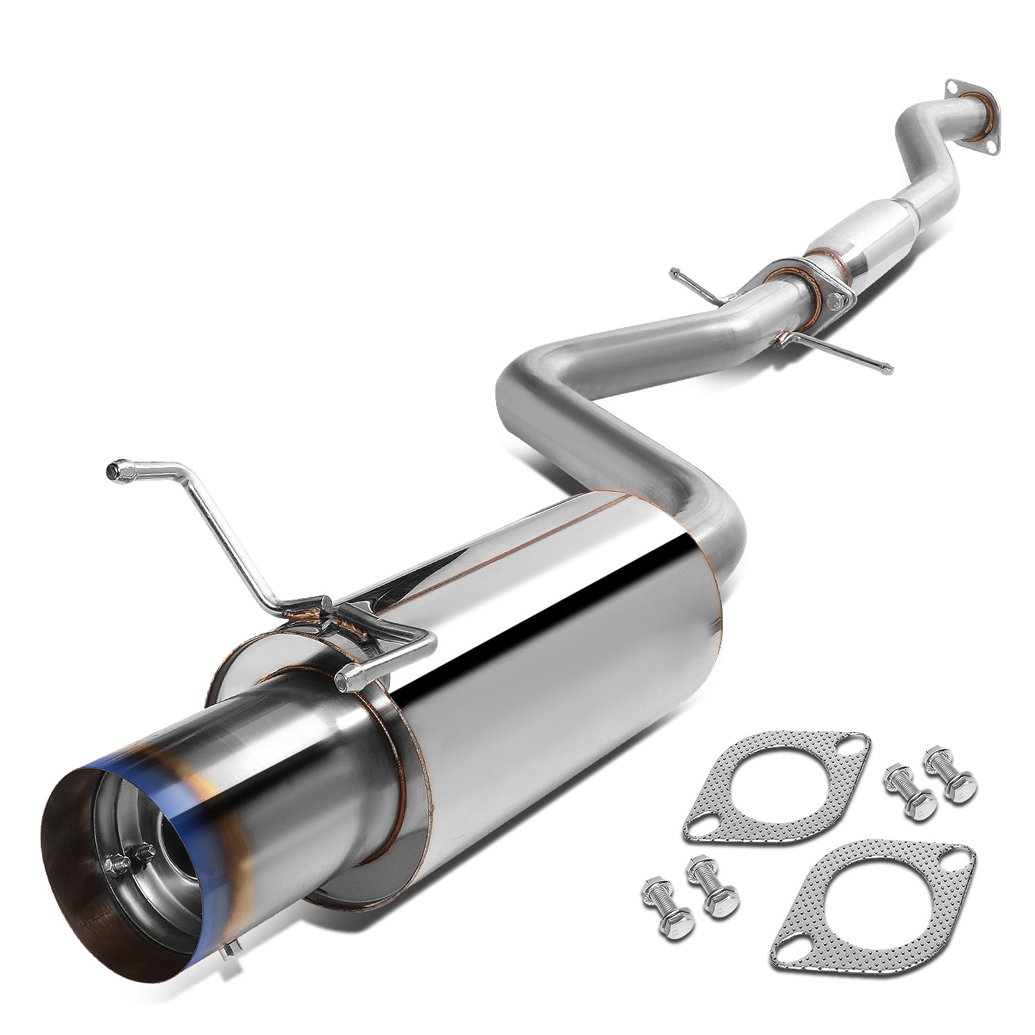 DNA Motoring CBE-IS300-BT For 2001 to 2005 Lexus IS300 Catback Exhaust System 4" Burn Tip Muffler - XE10 02 03 04