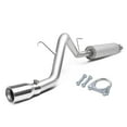 thumbnail image 1 of DNA Motoring CBE-JLIR02 For 2002 to 2007 Jeep Liberty Oval Diagonal Cut Rolled 2.5" Burn Tip Muffler Catback Exhaust System - 1st gen KJ 03 04 05 06, 1 of 4