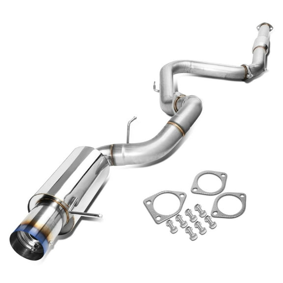 DNA Motoring For 00-05 Mitsubishi Eclipse 3G V6 Stainless Steel Cat-Back Exhaust w/Titanium Style Muffler Tip