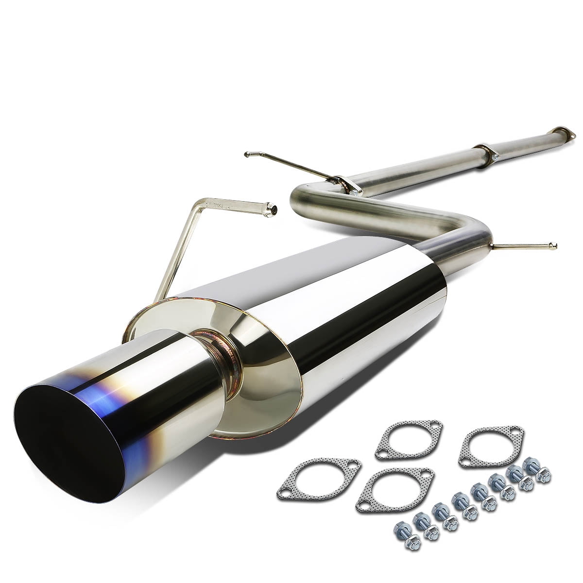 DNA Motoring CBE-ME06L4-BT For 2006 to 2009 Mitsubishi Eclipse 4G 2.4L Stainless Steel 4" Burnt Tip Catback Exhaust System 07 08