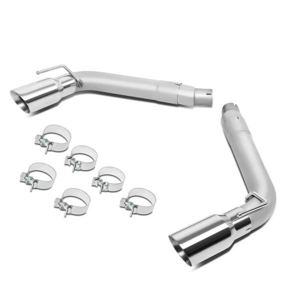 DNA Motoring For 10-15 Chevy Camaro 3.6L 6.2L 7.0L Performance Axle-Back Exhaust 4" Rolled Muffler Tip