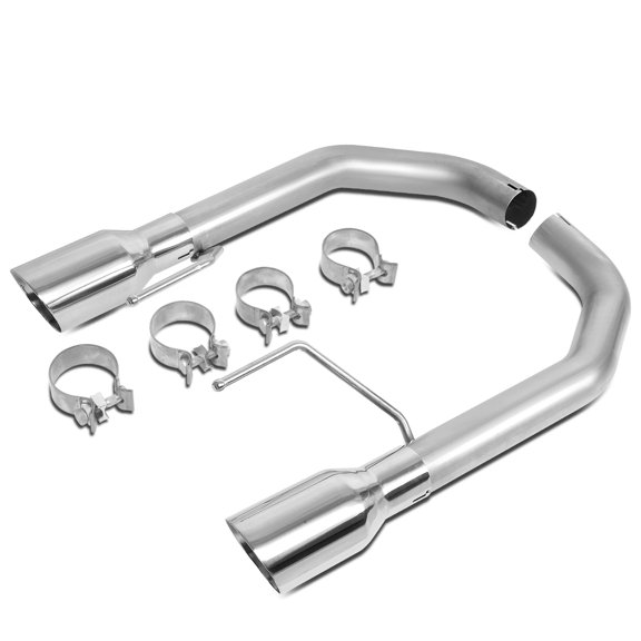 DNA Motoring CBE-MU-FM15-23L For 2015 to 2020 Ford Mustang 2.3L Ecoboost Stainless Steel Axle Cat Back System w/ Dual 4" OD Exhaust Tip 16 17 18 19