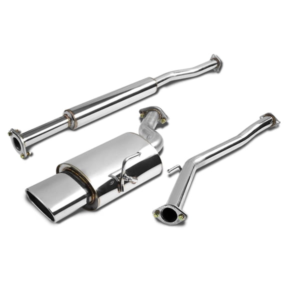 DNA Motoring For 02-06 Altima 2.5L QR25DE 5.75" Oval Muffler Stainless Steel Cat-Back Exhaust System