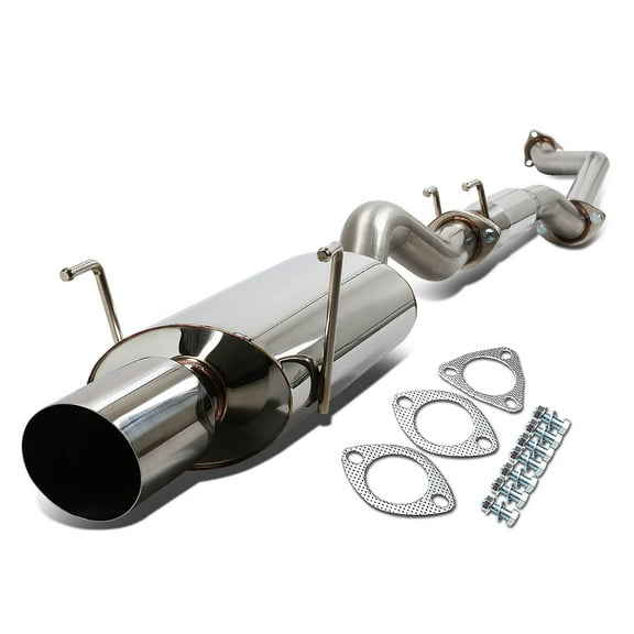 DNA Motoring For 02-06 Acura RSX Type-S DC5 K20A2 Cat-Back Exhaust System 4" Muffler Tip