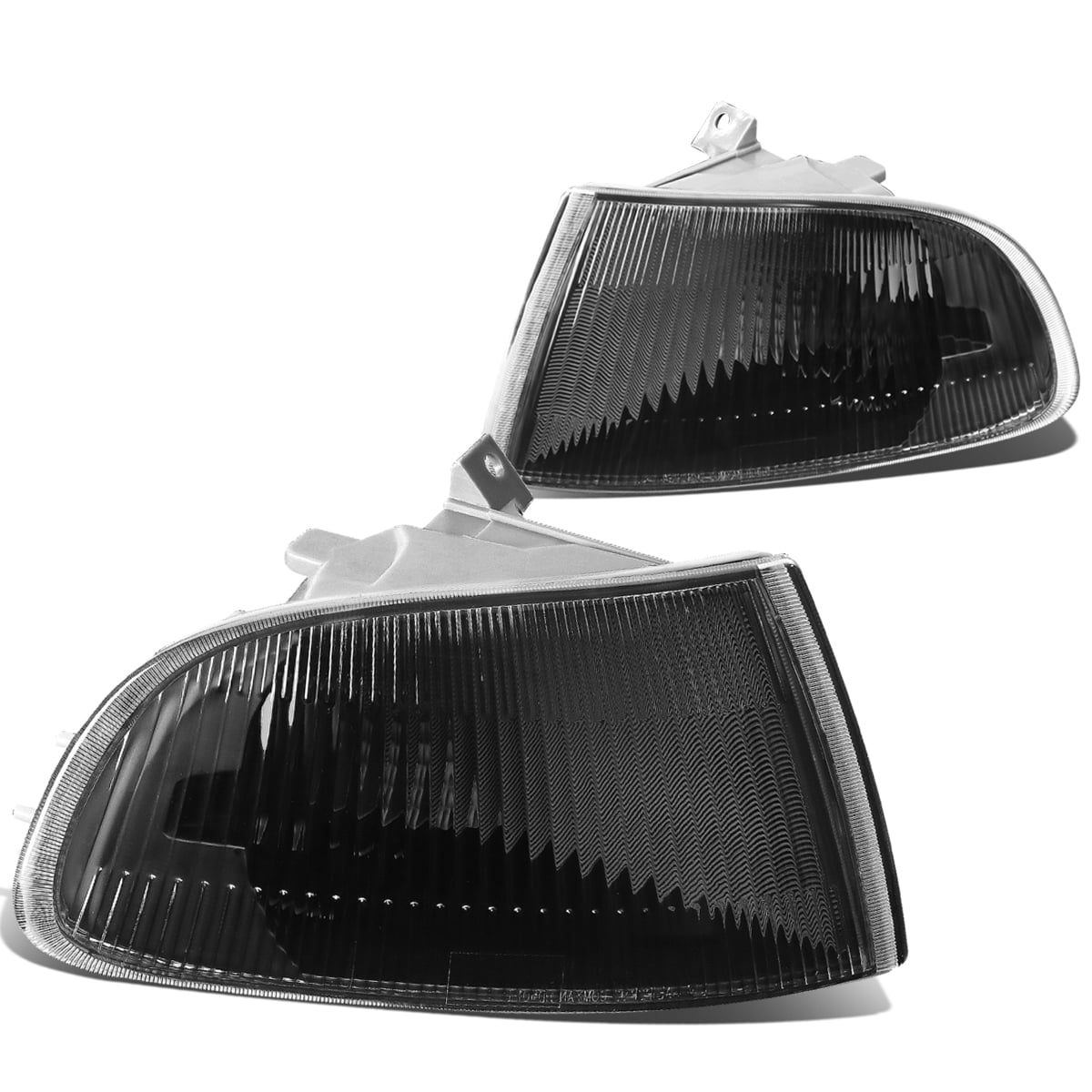 DNA Motoring CL-HC922-BK For 1992 to 1995 Honda Civic 4-Door EG8 EG9 EH9 Pair Corner Light Lamp With Bulbs - Black Housing 93 94