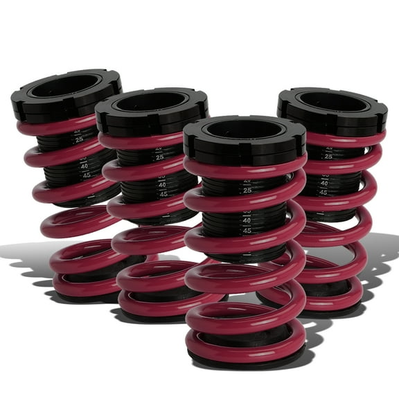 DNA Motoring COIL-HC01-PP For 2001 to 2005 Honda Civic EM / ES Adjustable Scaled Suspension Coilover (Purple Springs) 02 03 04