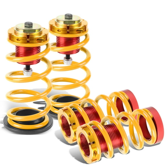 DNA Motoring COIL-HC12SI-GD For 2012 to 2015 Honda Civic FB 4pcs Aluminum Scaled Suspension Coilover Kit (Gold) 13 14