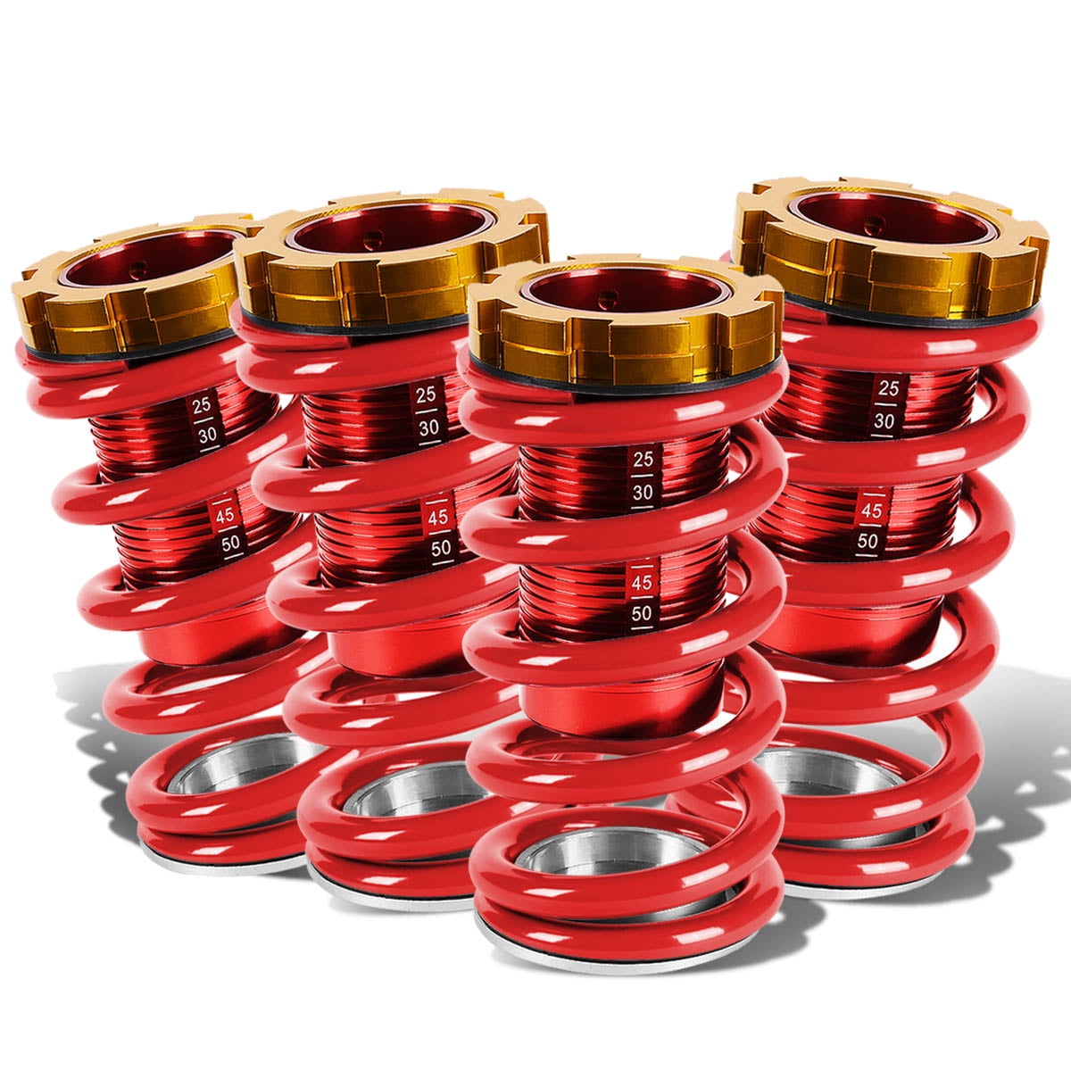 DNA Motoring COIL HC88 T33 SL For 1988 To 2000 Civic / CRX / Del Sol Integra Aluminum Scaled Coilover Kit Silver Springs Black Sleeves - View #3