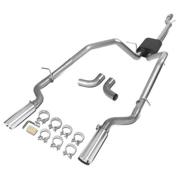 For 14-19 Silverado Sierra 1500 4.3L 5.3L FM Style Cat-Back Exhaust Muffler System w/Dual Exit Side/Rear