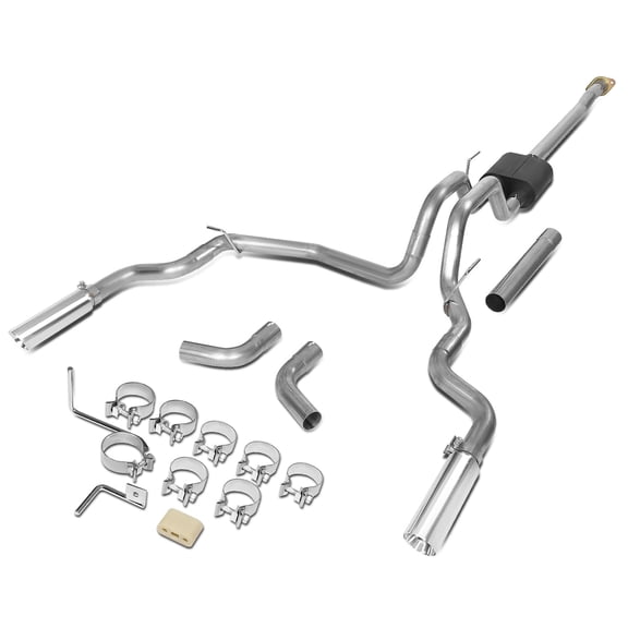For 2015-2020 Ford F150 2.7L 3.5L 5.0L FM Style Cat-Back Exhaust Muffler System Dual Exit Side/Rear