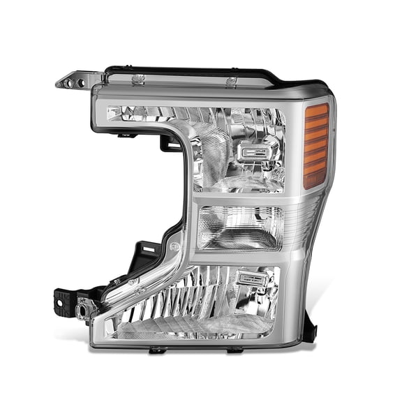 DNA Motoring Chrome Driver Left Side Headlight Lamp for 20-22 Ford F250 F350 F450 Super Duty