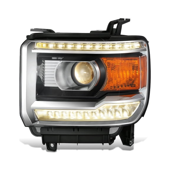 DNA Motoring Driver Left Side Projector Headlight Lamp for 14-19 GMC Sierra 1500 2500 3500 HD