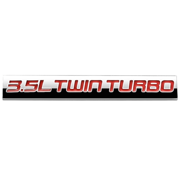 DNA Motoring EM-AL-35LTT-RD METAL GRILL TRUNK EMBLEM DECAL LOGO TRIM BADGE POLISH RED 3.5L 3.5 L TWIN TURBO