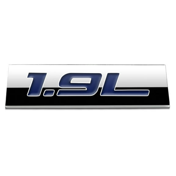 DNA Motoring EM-AS-19L-BL METAL EMBLEM CAR BUMPER TRUNK FENDER DECAL LOGO BADGE CHROME BLUE 1.9L 1.9 L