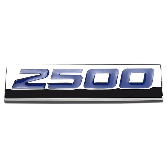 DNA Motoring EM-AS-2500-BL Metal Grill Trunk Emblem Decal Logo Trim Badge Polished Blue Lettering 2500