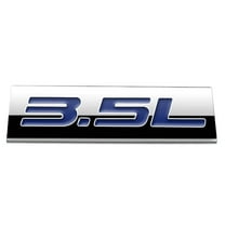 DNA Motoring EM-AS-35L-BL Metal Emblem Car Bumper Trunk Fender Decal Logo Badge Chrome Blue 3.5L