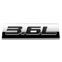 DNA Motoring EM-AS-36L-BK Metal Emblem Car Bumper Trunk Fender Decal Logo Badge Chrome Black 3.6L
