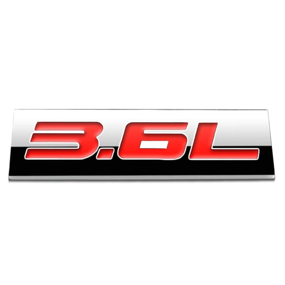 DNA Motoring EM-AS-36L-RD METAL EMBLEM CAR BUMPER TRUNK FENDER DECAL LOGO BADGE CHROME RED 3.6L