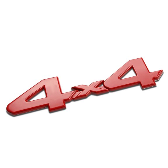 DNA Motoring EM-L-4X4-T2-RD 3D Letter Metal Emblem 4x4 Badge (Red) - Type2