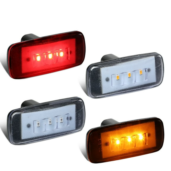 DNA Motoring FENDL-DRAM10-CH For 2010 to 2017 Ram Truck 3500 4Pcs Clear Lens Dually Bed Side Fender LED Marker Cab Light Lamps Set 11 12 13 14 15 16