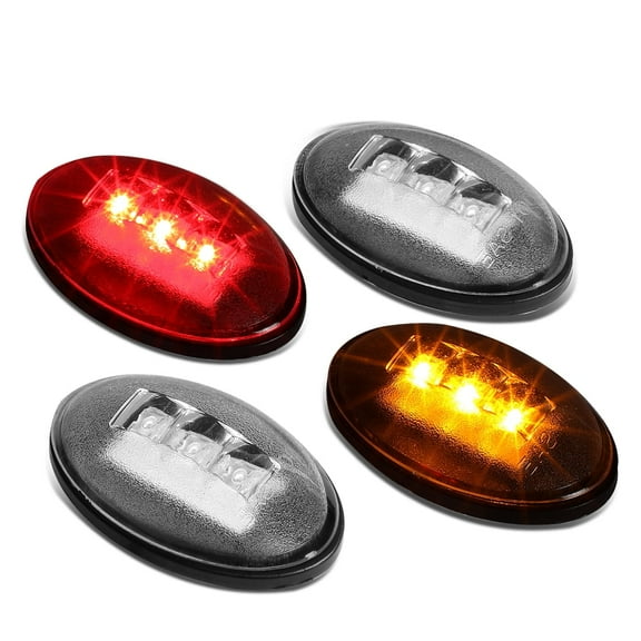 DNA Motoring For 99-10 Ford F250 F350 F450 Super Duty Dually Fender LED Side Marker Light Lamp 4PCS