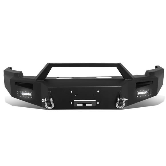 DNA Motoring For 2007-2013 Chevy Silverado 1500  Steel Rock Crawler Front Bumper + LED Fog Light D -Rings