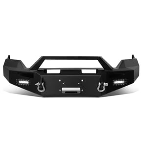 DNA Motoring For 2013-2018 Ram 1500 Heavy Duty Steel Rock Crawler Front Bumper w / Winch Plate + LED Fog Light