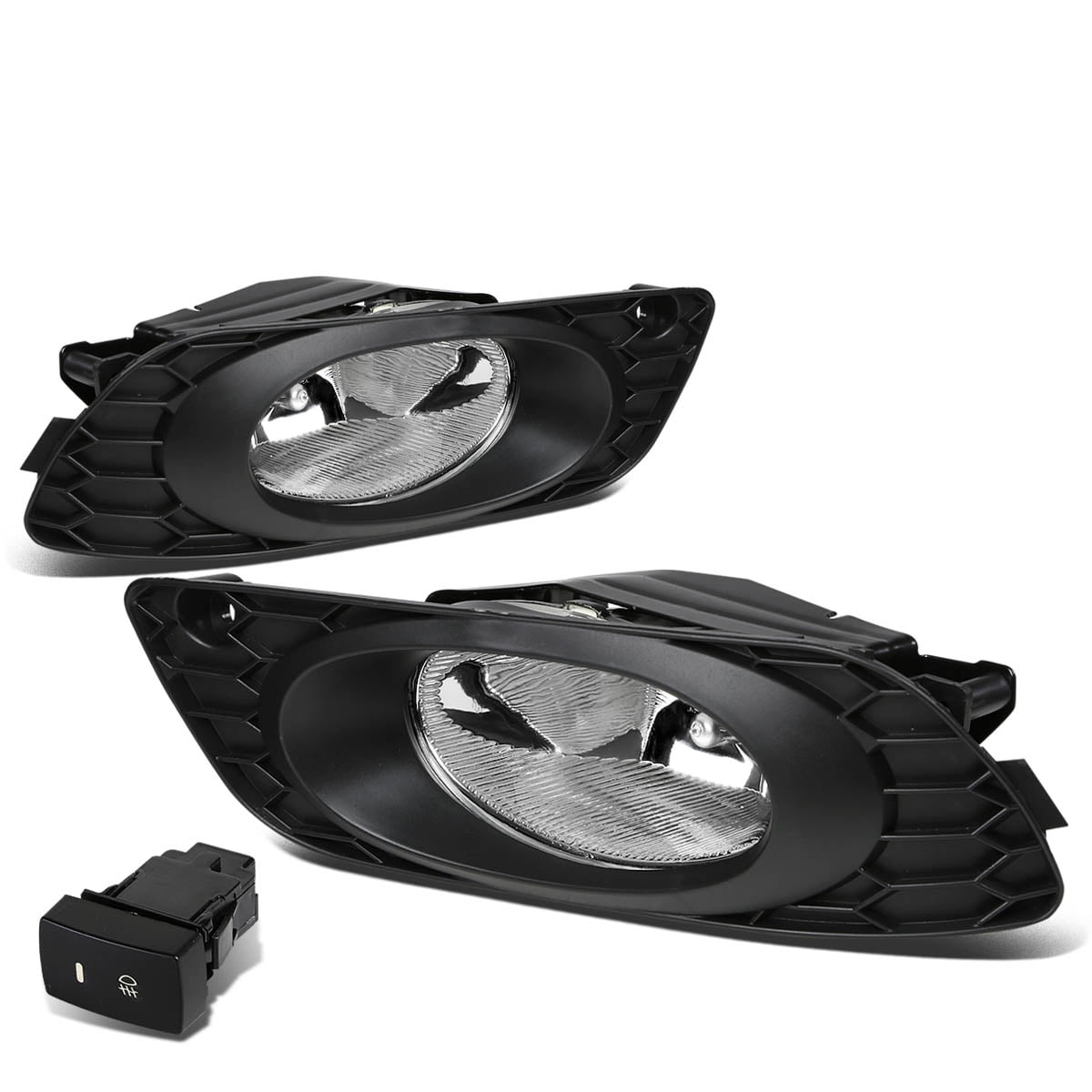 DNA Motoring FL-HC124D-CH For 2012 Honda Civic 4-Door Front Bumper ...