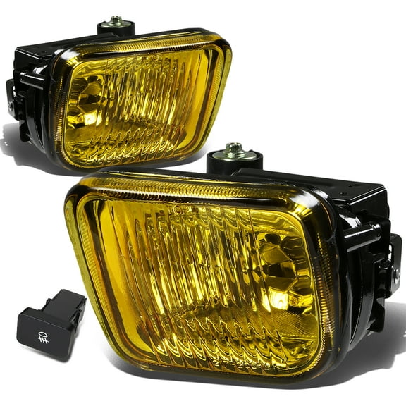 DNA Motoring For 96-98 Honda Civic JDM Yellow Lens Fog Light Lamps Kit w/Wiring Harness + Switch